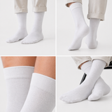 MEN FORMAL CALF LENGTH SOCKS - WHITE (PACK OF 1, FREE SIZE)