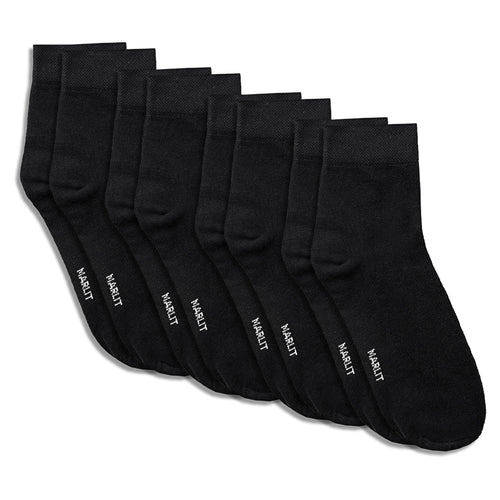 MEN | FORMAL ANKLE LENGTH SOCKS (PACK OF 4, BLACK, FREE SIZE)