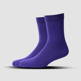 MEN FORMAL CALF LENGTH SOCKS - PURPLE (PACK OF 1, FREE SIZE)