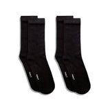 MEN | FORMAL CALF LENGTH SOCKS (PACK OF 2, BLACK, FREE SIZE)