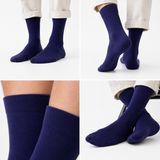MEN FORMAL CALF LENGTH SOCKS - DARK PURPLE (PACK OF 1, FREE SIZE)