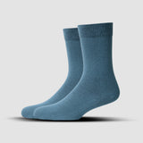 MEN FORMAL CALF LENGTH SOCKS - TEAL (PACK OF 1, FREE SIZE)