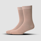 MEN FORMAL CALF LENGTH SOCKS - BEIGE (PACK OF 1, FREE SIZE)