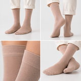 MEN FORMAL CALF LENGTH SOCKS - BEIGE (PACK OF 1, FREE SIZE)