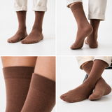MEN FORMAL CALF LENGTH SOCKS - BROWN (PACK OF 1, FREE SIZE)