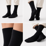 MEN FORMAL CALF LENGTH SOCKS - BLACK (PACK OF 1, FREE SIZE)