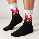 BLACK WHITE FIRE | CREW SOCKS