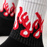 BLACK WHITE FIRE | CREW SOCKS