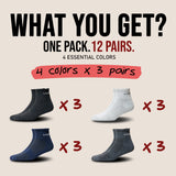 Athletic Ankle Socks ( Pack of 12 pairs )