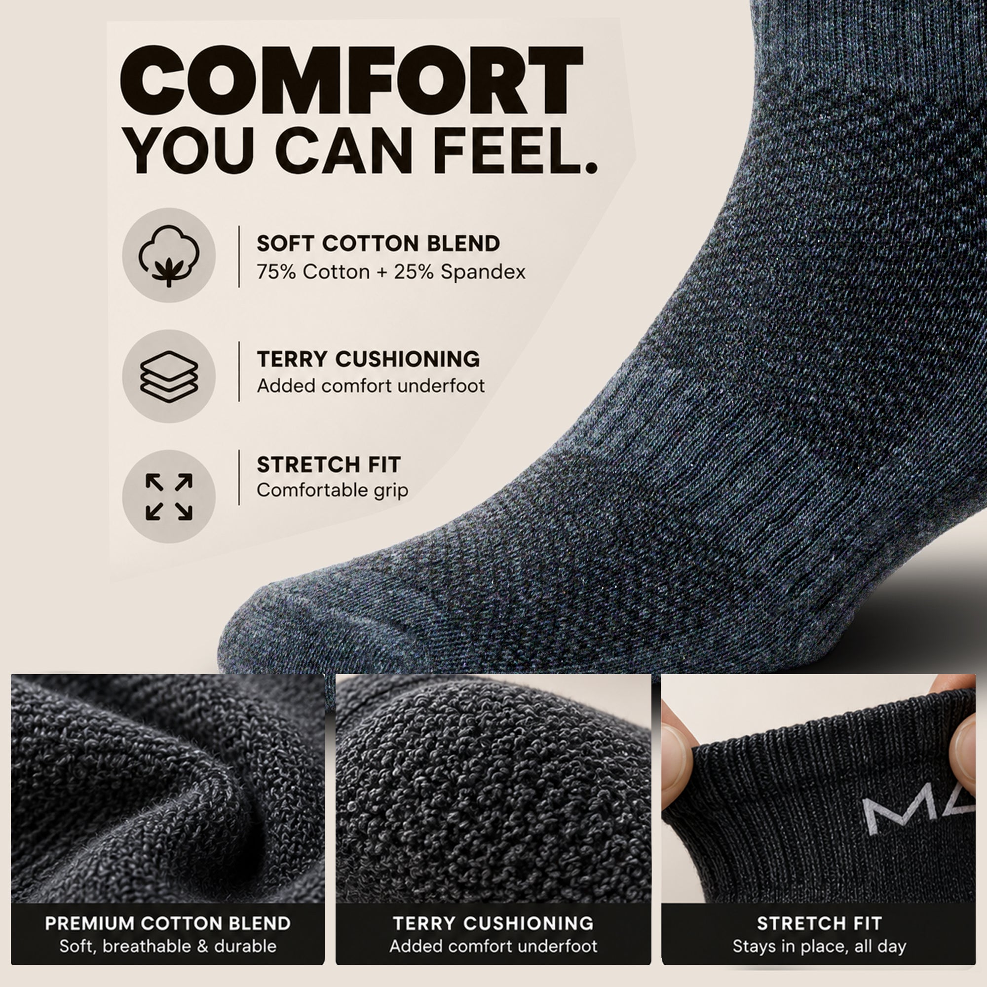 Active Everyday Socks ( Pack of 12 pairs )