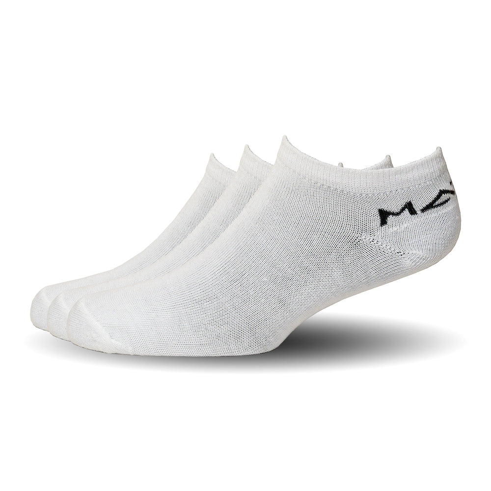 White Unisex Low Cut Length ( Pack of 3 )